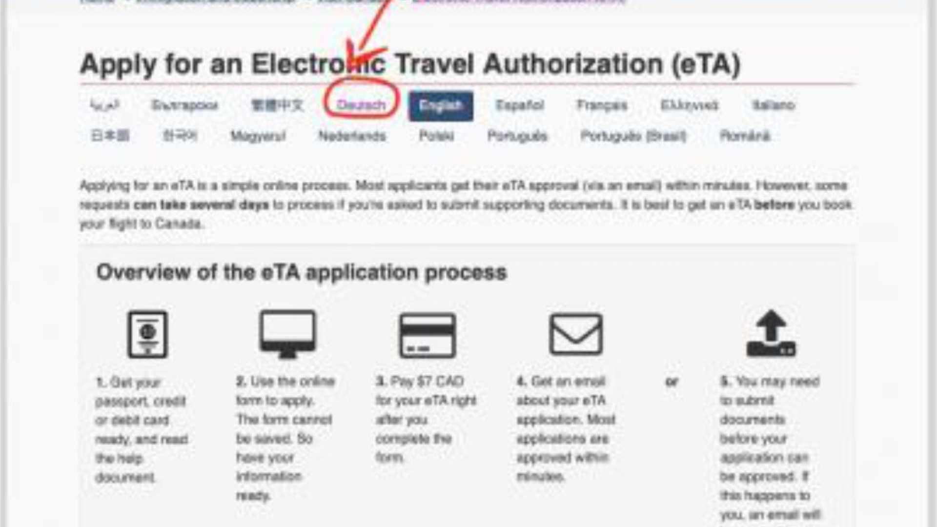 ETA Online beantragen How To
